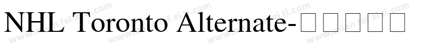 NHL Toronto Alternate字体转换